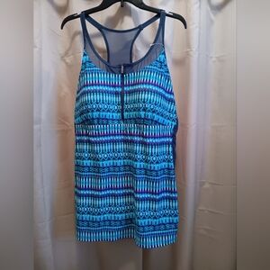 Blue Patterned Women's SwimTop
